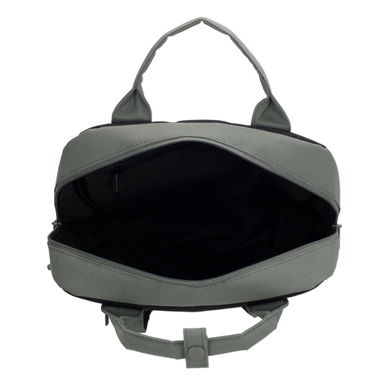 Laptoprucksack 37x27cm in Schwarz|Grau aus Nylon - leder-accessoires.com