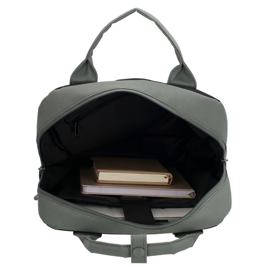 Laptoprucksack 37x27cm in Schwarz|Grau aus Nylon - leder-accessoires.com