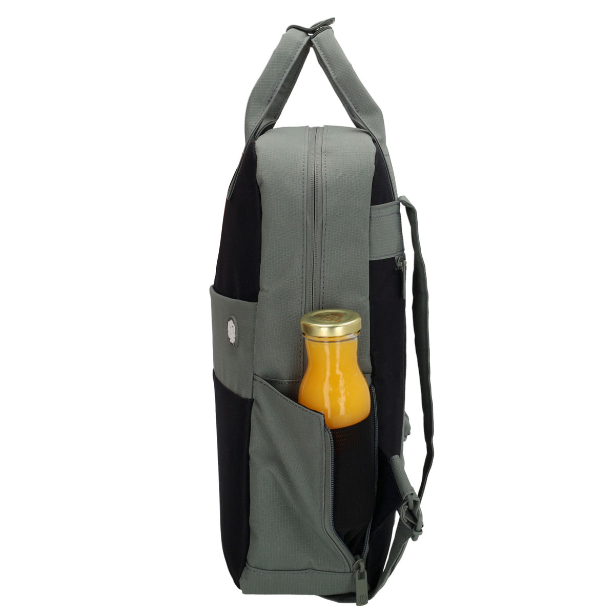 Laptoprucksack 37x27cm in Schwarz|Grau aus Nylon - leder-accessoires.com