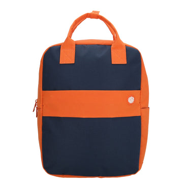 Laptoprucksack 37x27cm in Blau |Orange aus Nylon - leder-accessoires.com