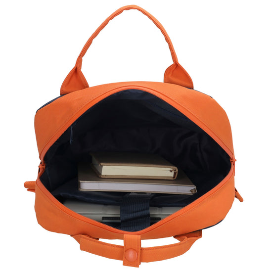 Laptoprucksack 37x27cm in Blau |Orange aus Nylon - leder-accessoires.com