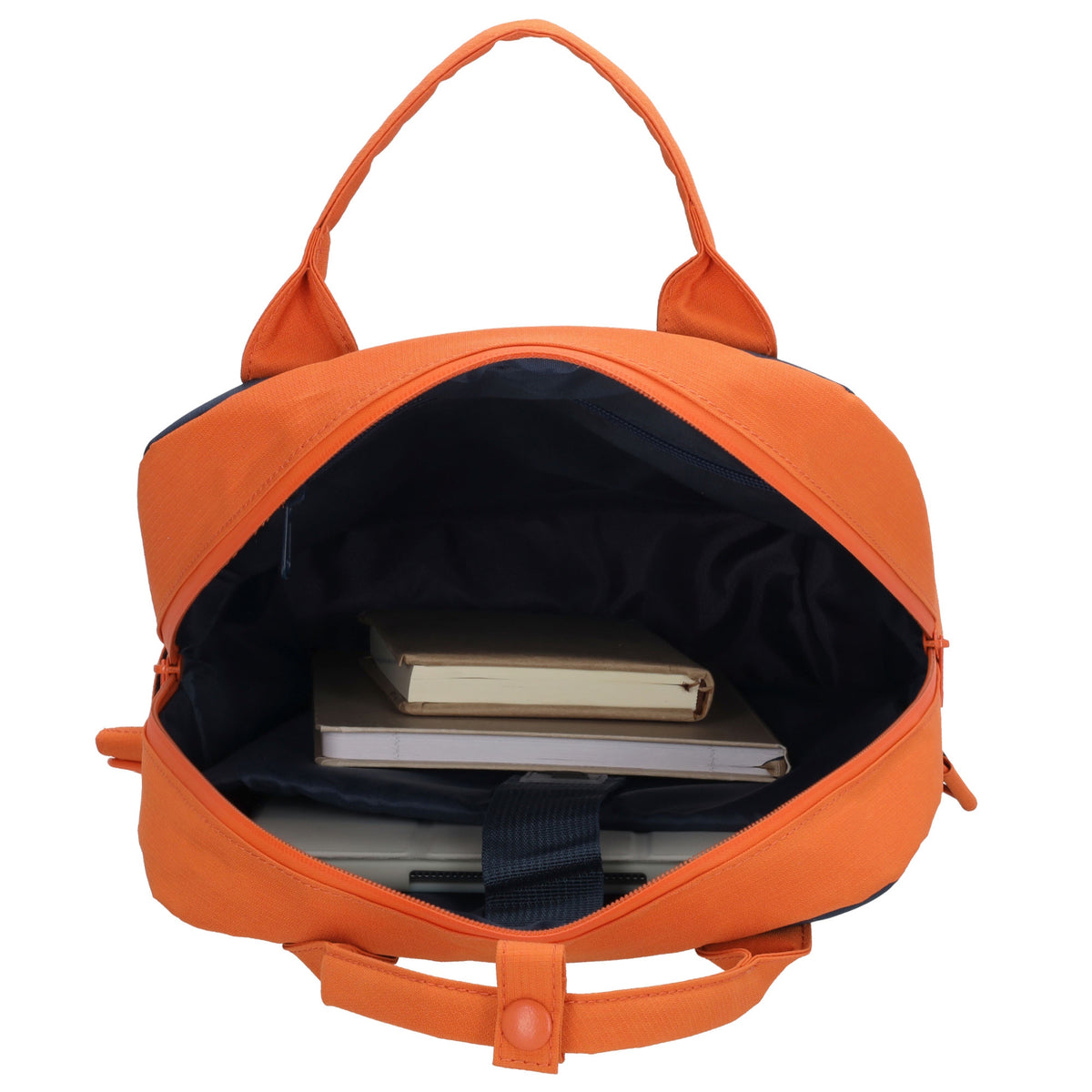 Laptoprucksack 37x27cm in Blau |Orange aus Nylon - leder-accessoires.com