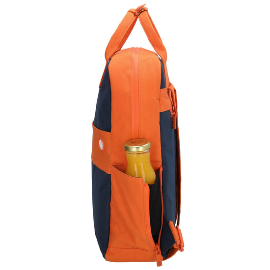 Laptoprucksack 37x27cm in Blau |Orange aus Nylon - leder-accessoires.com