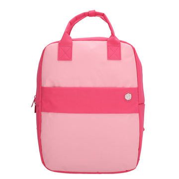 Laptoprucksack 37x27cm in Rosa | Pink aus Nylon - leder-accessoires.com