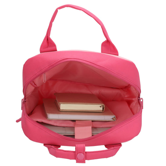 Laptoprucksack 37x27cm in Rosa | Pink aus Nylon - leder-accessoires.com