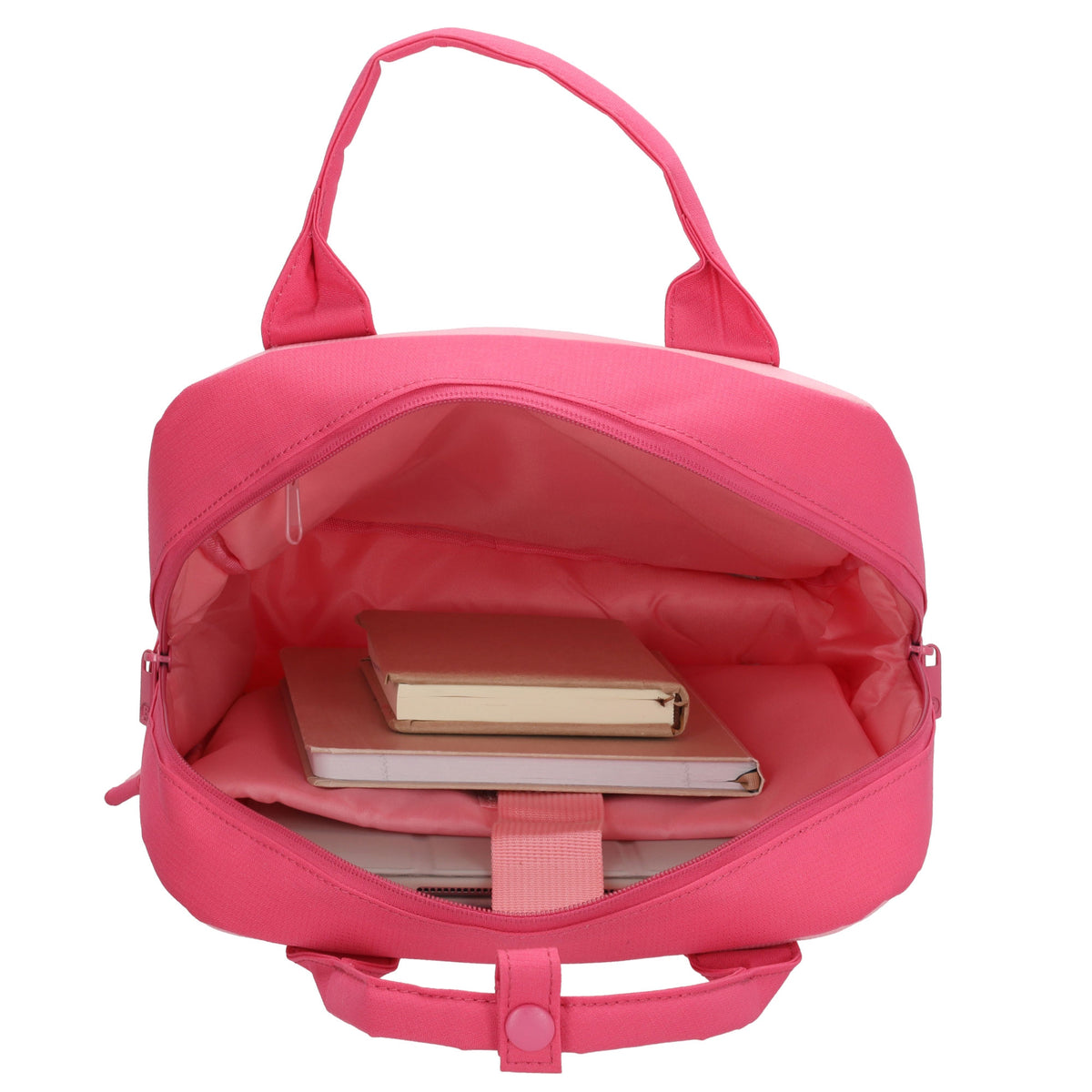 Laptoprucksack 37x27cm in Rosa | Pink aus Nylon - leder-accessoires.com