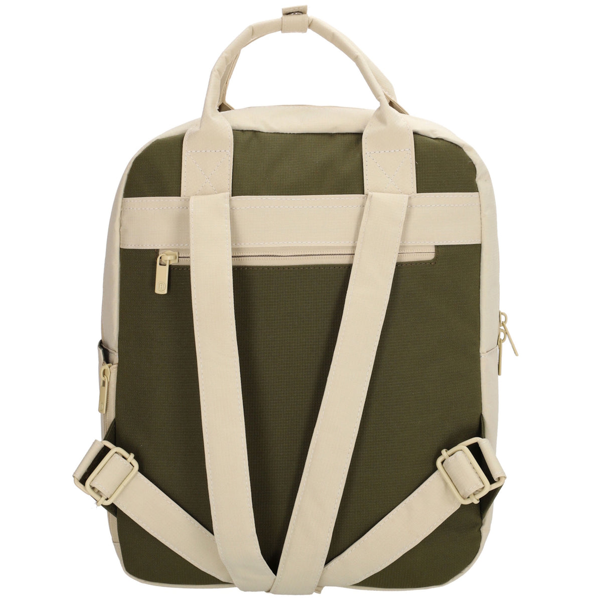 Laptoprucksack 37x27cm in Oliv|Natur aus Nylon - leder-accessoires.com