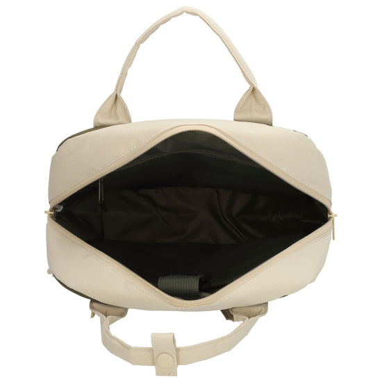 Laptoprucksack 37x27cm in Oliv|Natur aus Nylon - leder-accessoires.com