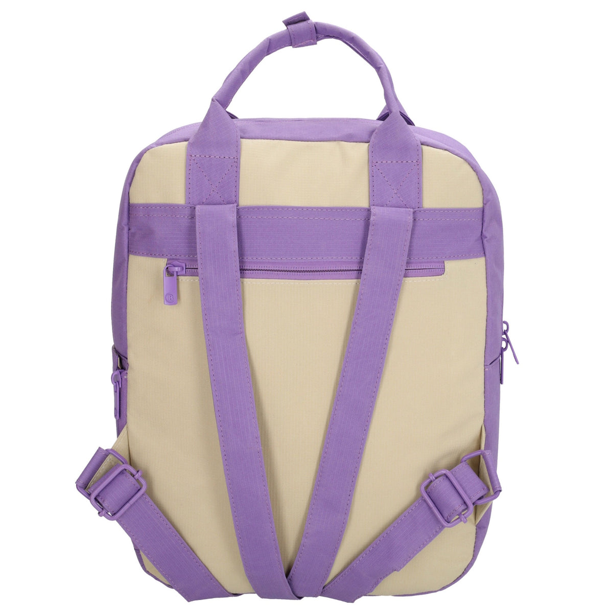 Laptoprucksack 37x27cm in Creme | Lila aus Nylon - leder-accessoires.com
