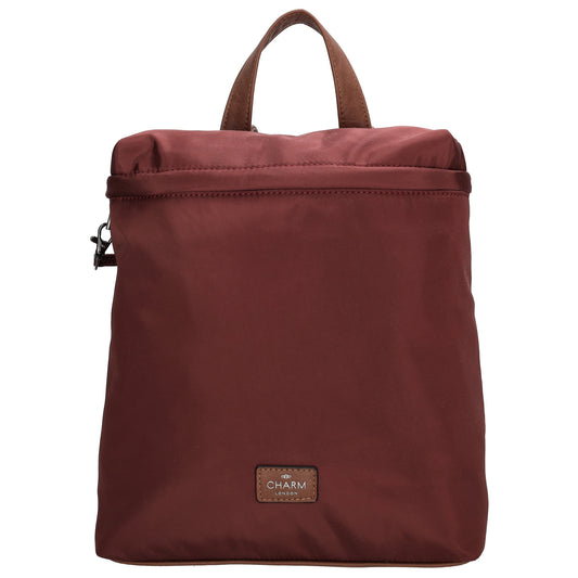 Rucksack 26 x 29cm in Weinrot|Burgunder aus Nylon|Polyester - leder-accessoires.com