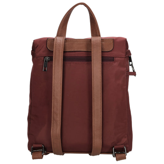 Rucksack 26 x 29cm in Weinrot|Burgunder aus Nylon|Polyester - leder-accessoires.com