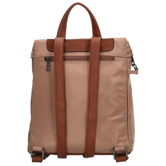Rucksack 26 x 29cm in Taupe aus Nylon|Polyester - leder-accessoires.com