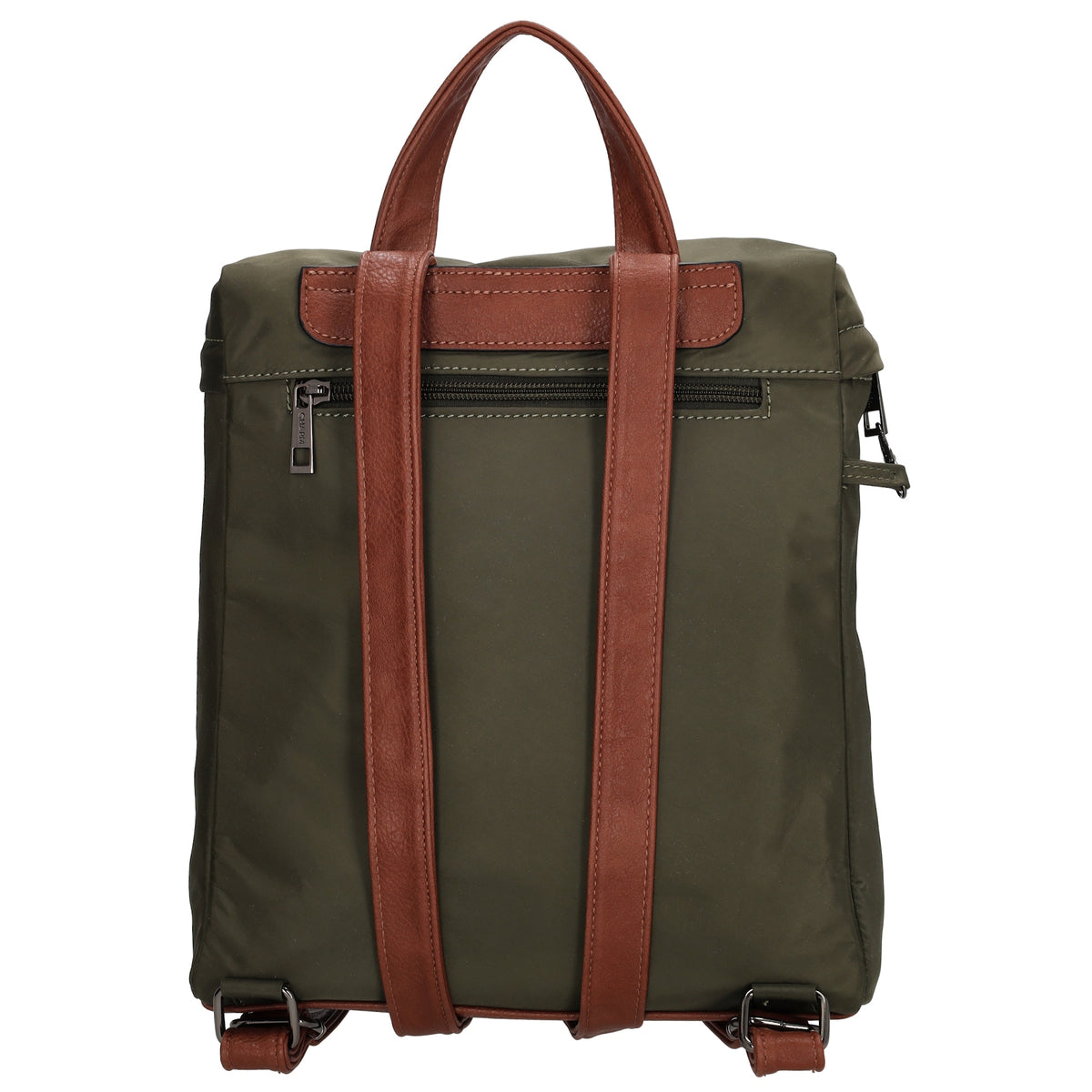 Rucksack 26 x 29cm in Oliv|Grün aus Nylon|Polyester - leder-accessoires.com