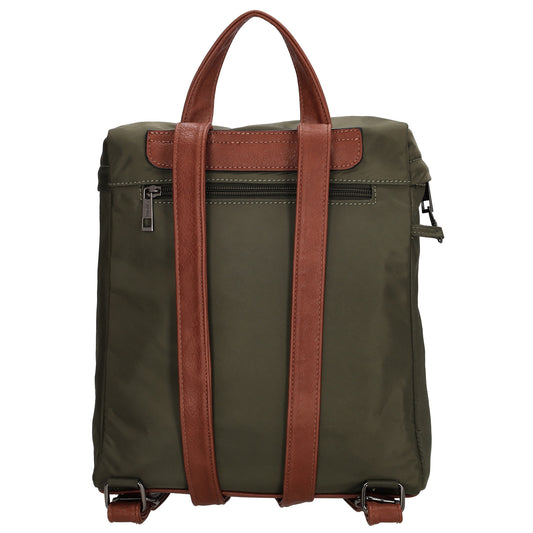 Rucksack 26 x 29cm in Oliv|Grün aus Nylon|Polyester - leder-accessoires.com