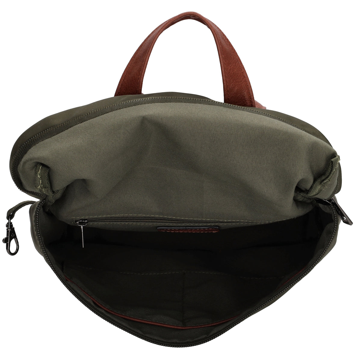Rucksack 26 x 29cm in Oliv|Grün aus Nylon|Polyester - leder-accessoires.com