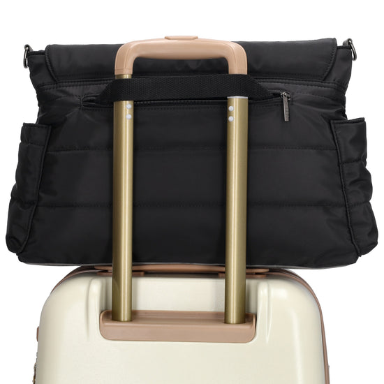 Wickeltasche in Schwarz 44 x 30cm aus Nylon - leder-accessoires.com