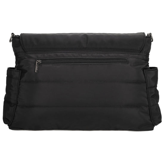 Wickeltasche in Schwarz 44 x 30cm aus Nylon - leder-accessoires.com