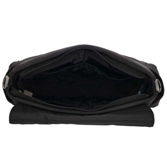 Wickeltasche in Schwarz 44 x 30cm aus Nylon - leder-accessoires.com