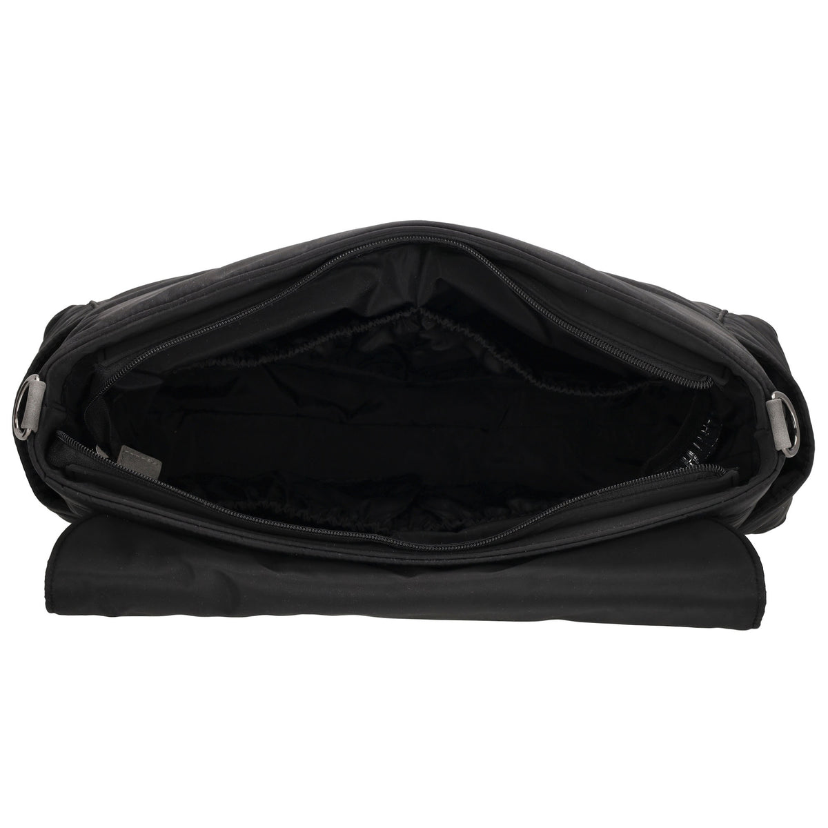 Wickeltasche in Schwarz 44 x 30cm aus Nylon - leder-accessoires.com