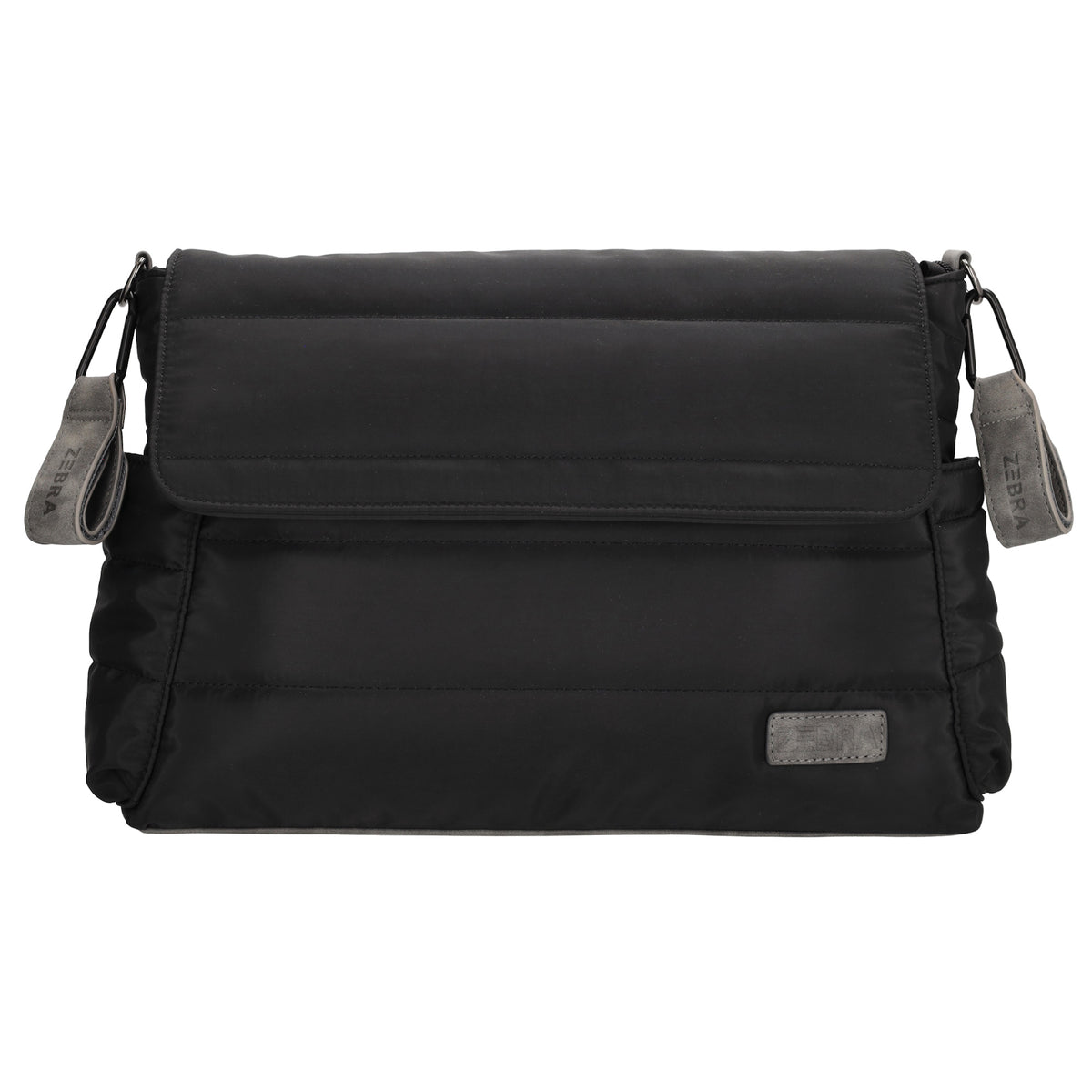 Wickeltasche in Schwarz 44 x 30cm aus Nylon - leder-accessoires.com