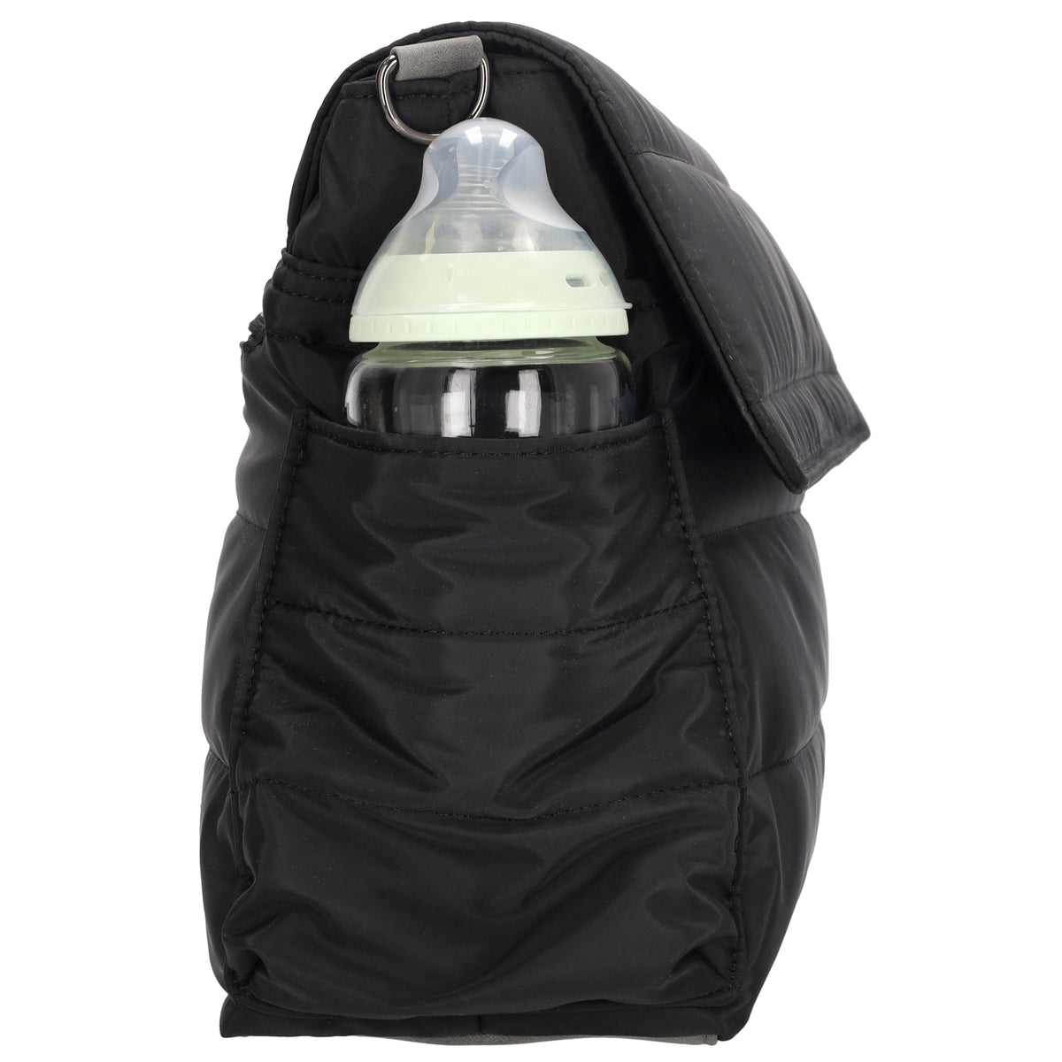 Wickeltasche in Schwarz 44 x 30cm aus Nylon - leder-accessoires.com