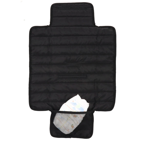 Wickeltasche in Schwarz 44 x 30cm aus Nylon - leder-accessoires.com