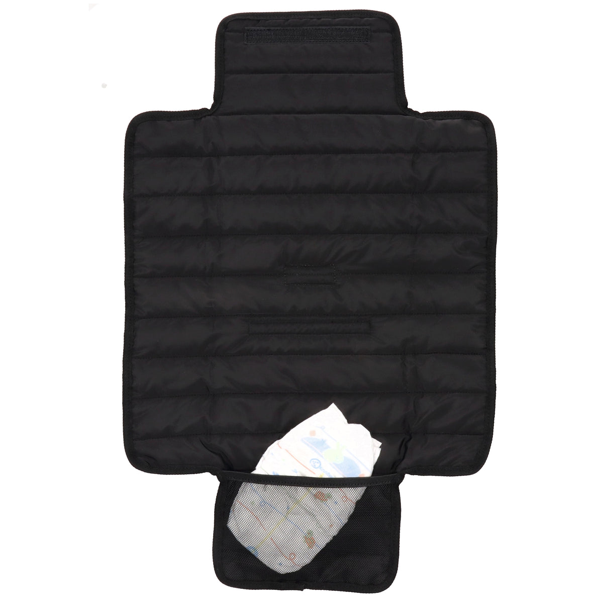 Wickeltasche in Schwarz 44 x 30cm aus Nylon - leder-accessoires.com