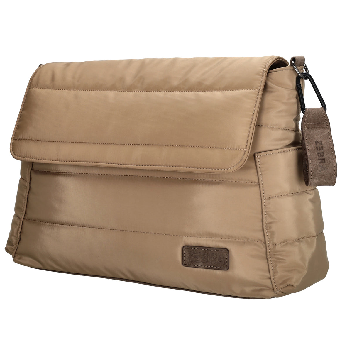 Wickeltasche in Taupe 44 x 30cm aus Nylon - leder-accessoires.com
