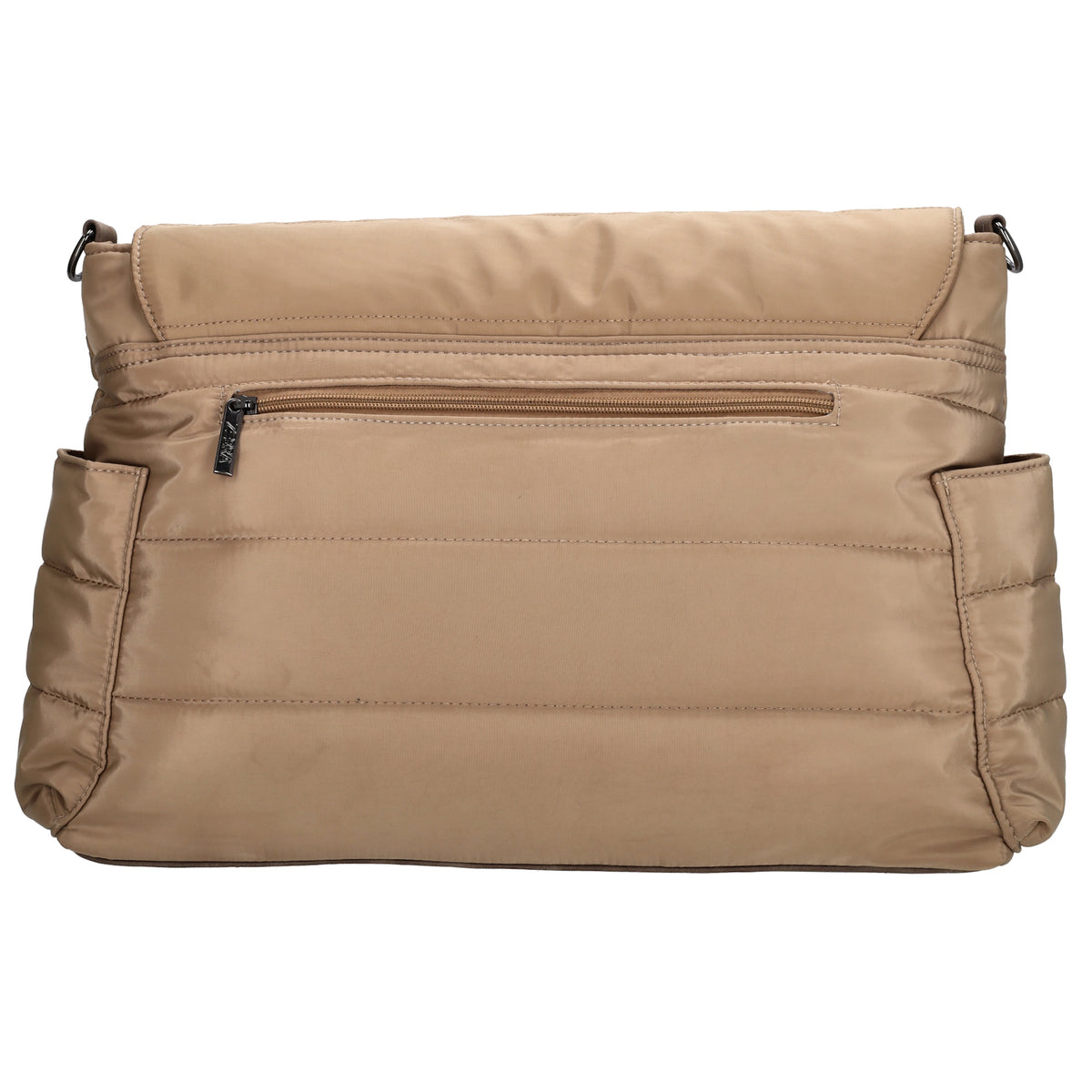 Wickeltasche in Taupe 44 x 30cm aus Nylon - leder-accessoires.com