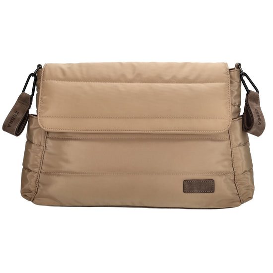 Wickeltasche in Taupe 44 x 30cm aus Nylon - leder-accessoires.com
