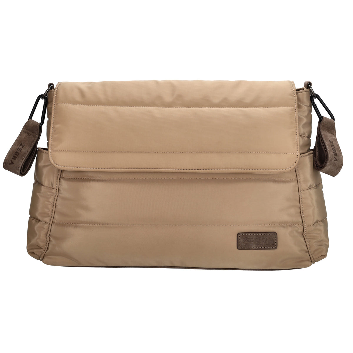 Wickeltasche in Taupe 44 x 30cm aus Nylon - leder-accessoires.com