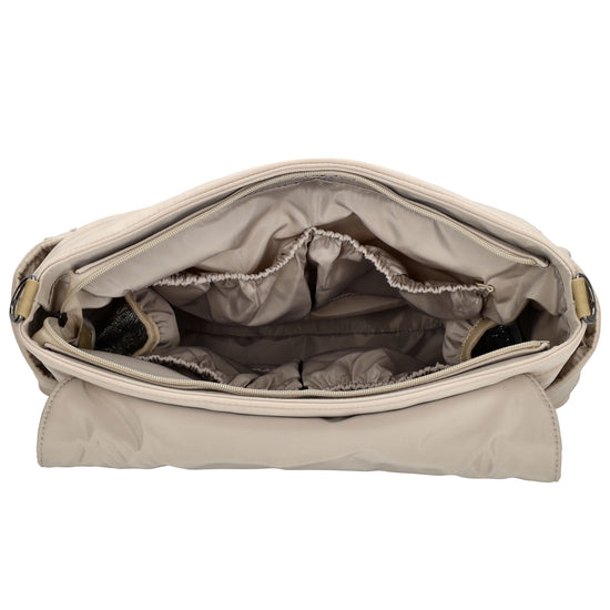 Wickeltasche in Helltaupe 44 x 30cm aus Nylon - leder-accessoires.com