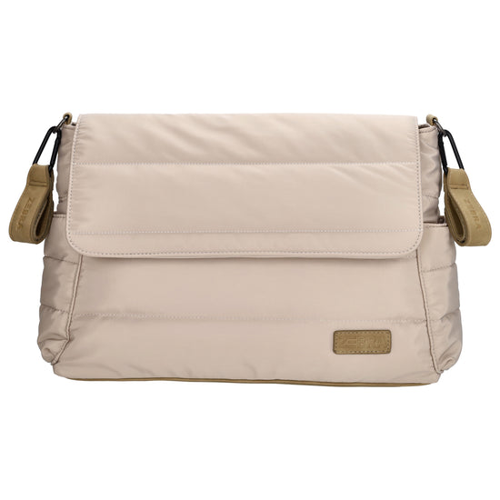 Wickeltasche in Helltaupe 44 x 30cm aus Nylon - leder-accessoires.com