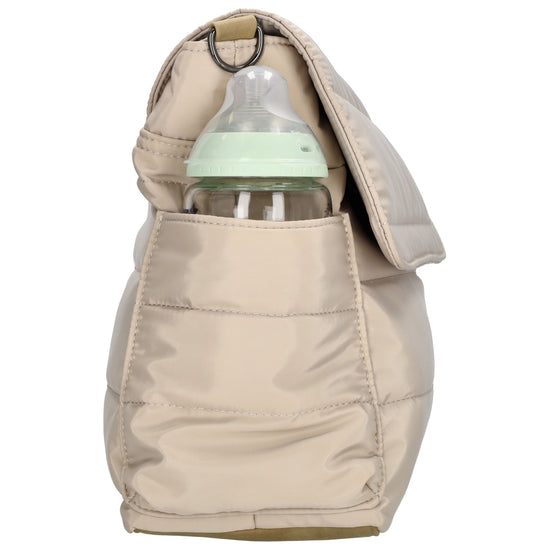 Wickeltasche in Helltaupe 44 x 30cm aus Nylon - leder-accessoires.com