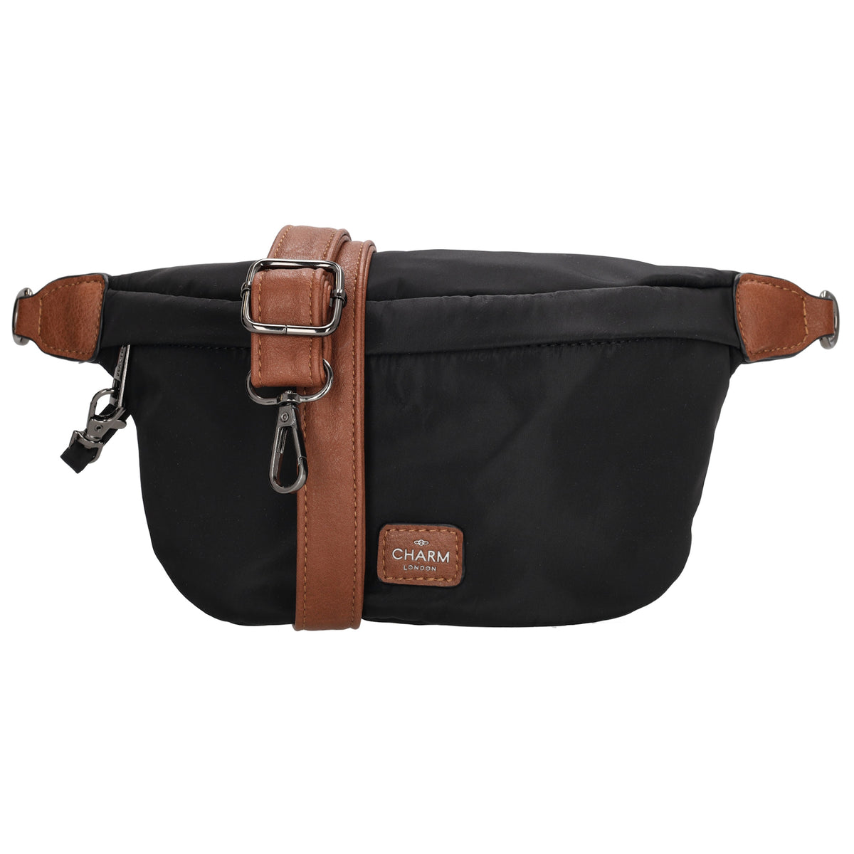 Bodybag 22x14cm in Schwarz mit Reißverschluss - leder-accessoires.com