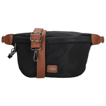 Bodybag 22x14cm in Schwarz mit Reißverschluss - leder-accessoires.com