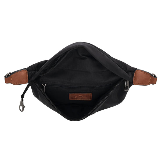 Bodybag 22x14cm in Schwarz mit Reißverschluss - leder-accessoires.com