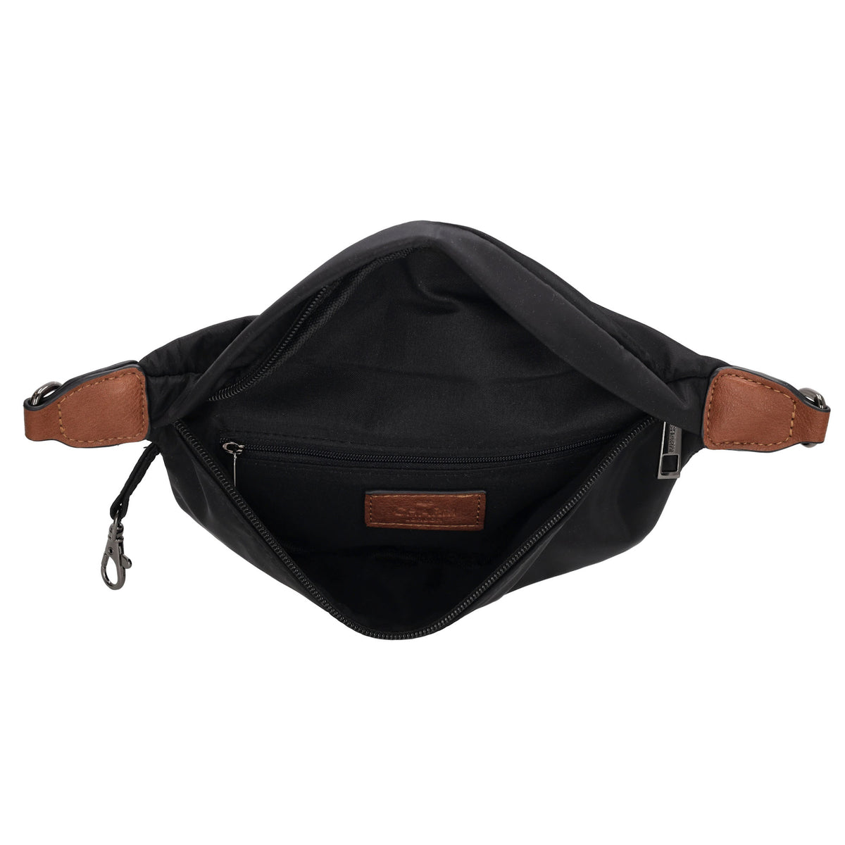 Bodybag 22x14cm in Schwarz mit Reißverschluss - leder-accessoires.com