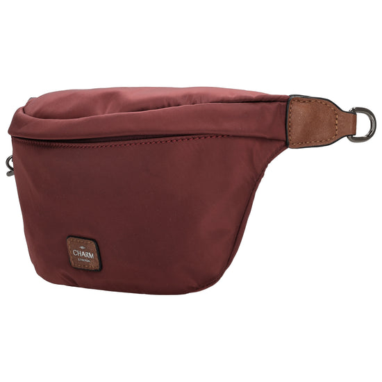 Bodybag 22x14cm in Weinrot|Burgund mit Reißverschluss - leder-accessoires.com