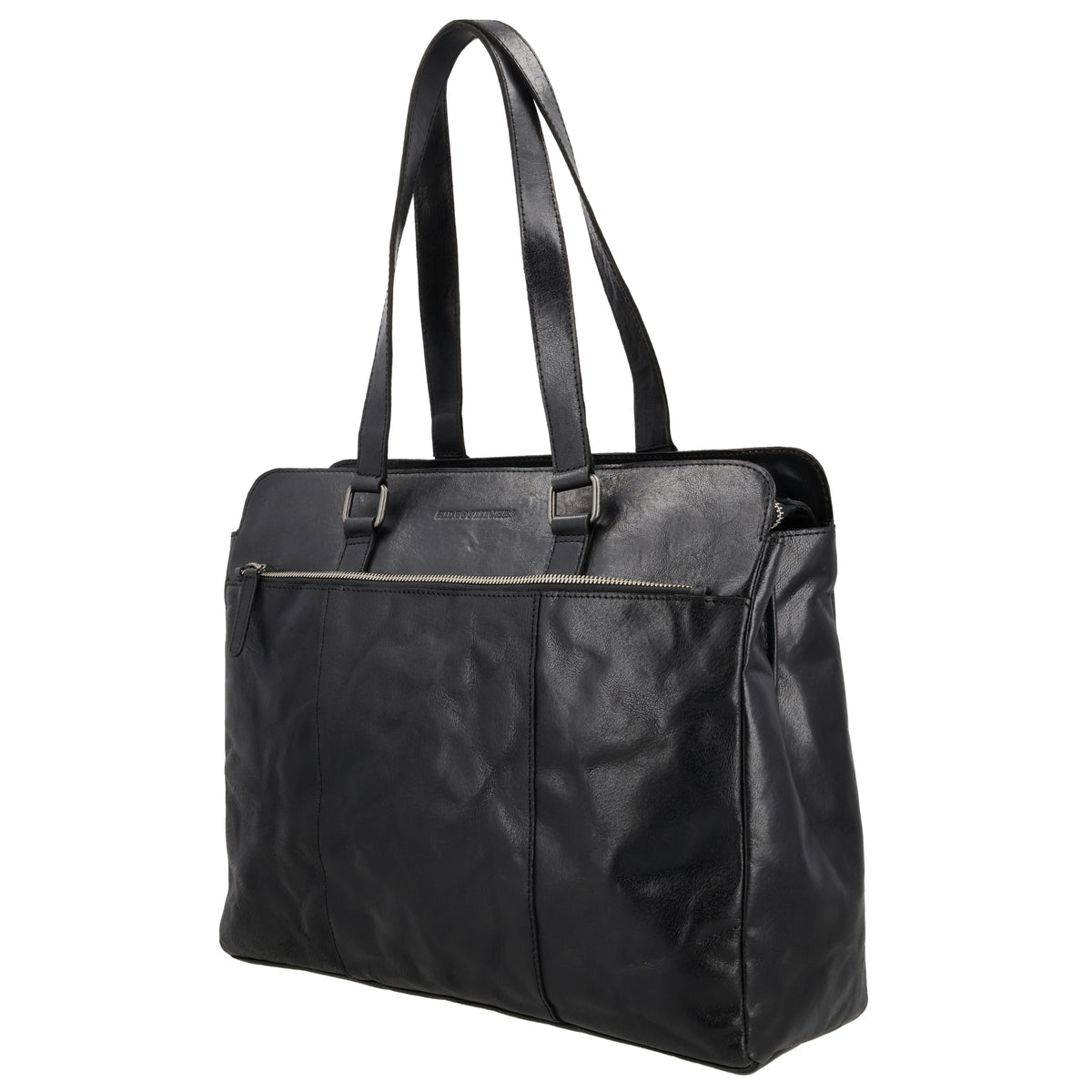 Business-| Laptoptasche 40x32cm in Schwarz mit Reißverschluss - leder-accessoires.com