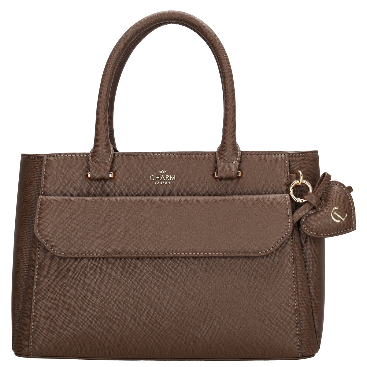 Schultertasche 24x17cm in Braun aus Kunstleder - leder-accessoires.com
