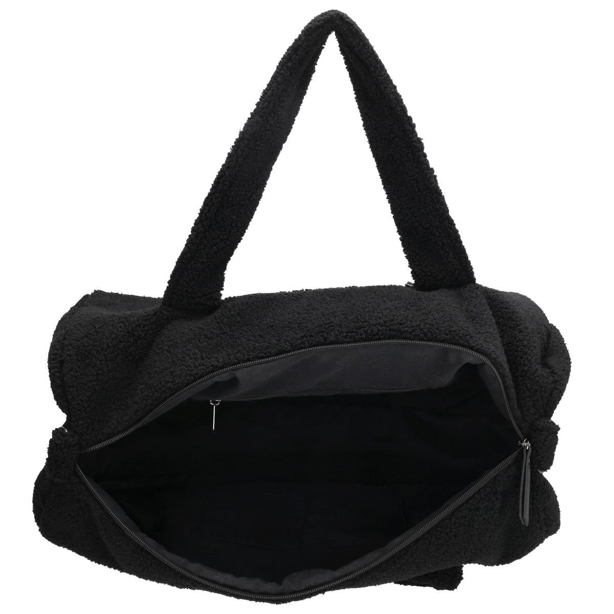 Reisetasche Teddy 50x32cm  in Schwarz mit Reißverschluss - leder-accessoires.com