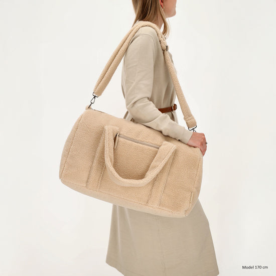 Reisetasche Teddy 50x32cm  in Natur mit Reißverschluss - leder-accessoires.com