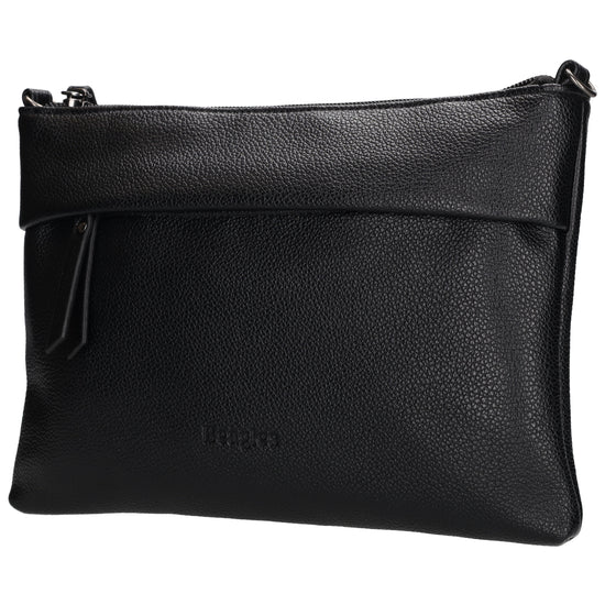 Clutch|Umhängetasche 25x17cm in Schwarz aus Kunstleder - leder-accessoires.com
