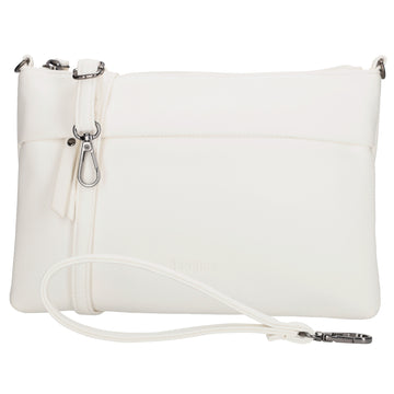 Clutch|Umhängetasche 25x17cm in Weiß aus Kunstleder - leder-accessoires.com