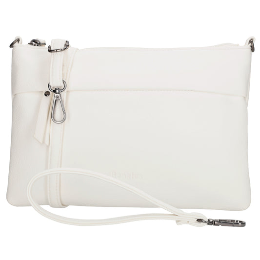 Clutch|Umhängetasche 25x17cm in Weiß aus Kunstleder - leder-accessoires.com