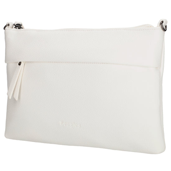 Clutch|Umhängetasche 25x17cm in Weiß aus Kunstleder - leder-accessoires.com