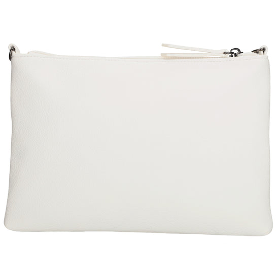 Clutch|Umhängetasche 25x17cm in Weiß aus Kunstleder - leder-accessoires.com