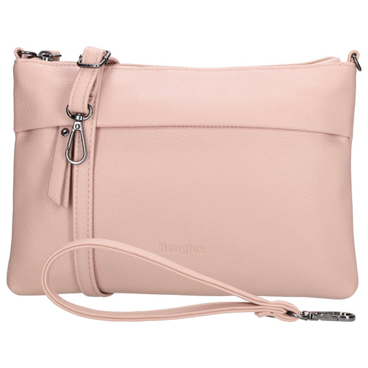 Clutch|Umhängetasche 25x17cm in Altrosa aus Kunstleder - leder-accessoires.com
