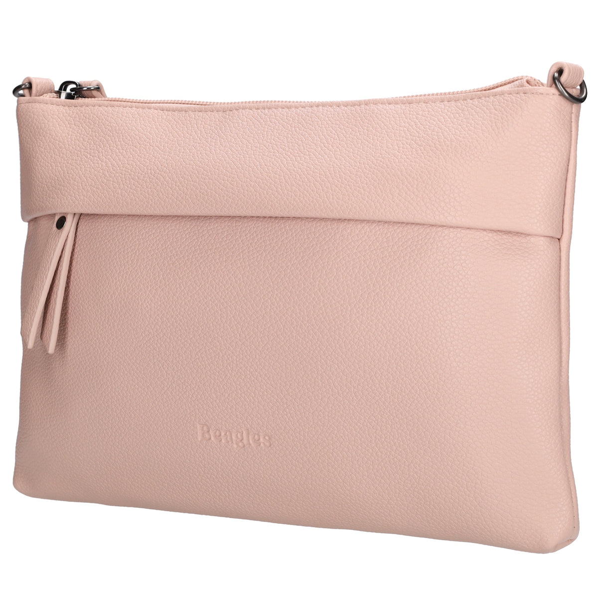 Clutch|Umhängetasche 25x17cm in Altrosa aus Kunstleder - leder-accessoires.com